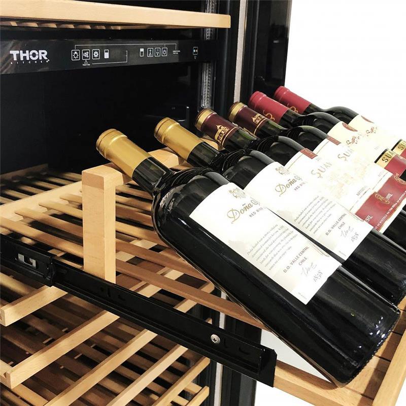 24 Inch Dual Zone Wine Cooler, 162 Wine Bottle Capacity-(THRK:TWC2403DI)