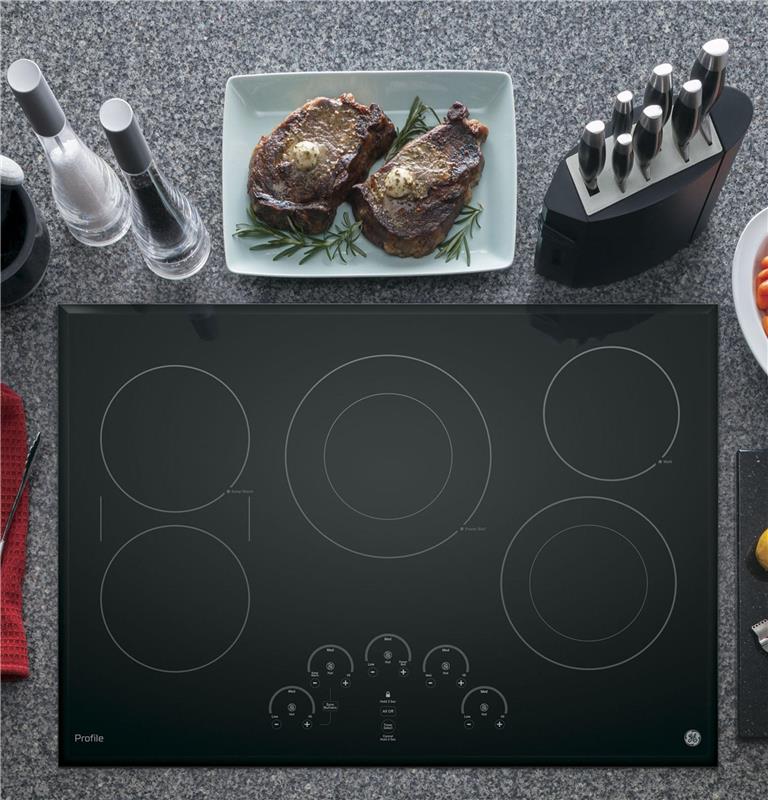 GE Profile(TM) 30" Built-In Touch Control Electric Cooktop-(PP9030DJBB)