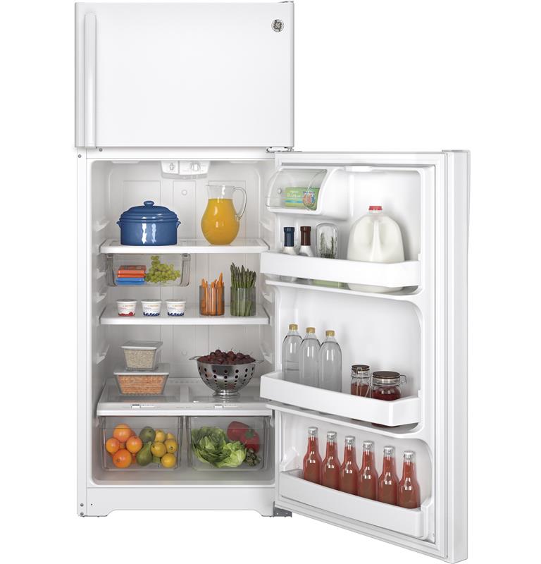 GE(R) ENERGY STAR(R) 17.5 Cu. Ft. Top-Freezer Refrigerator-(GTE18GTHWW)