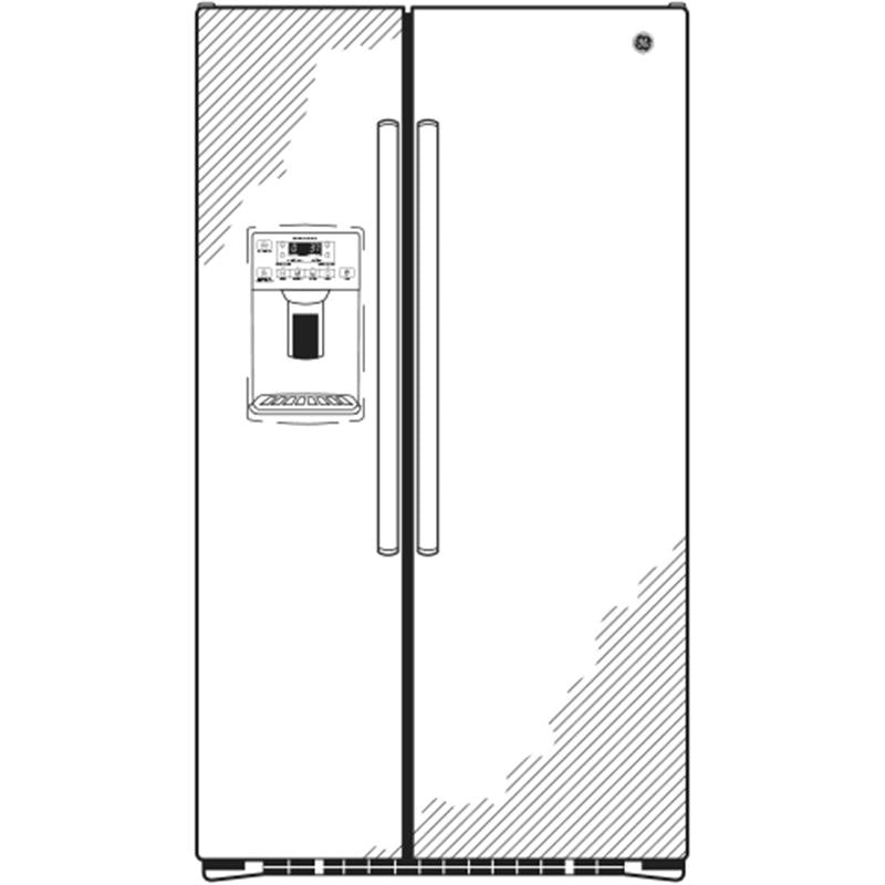 GE(R) 21.9 Cu. Ft. Counter-Depth Side-By-Side Refrigerator-(GZS22DMJES)