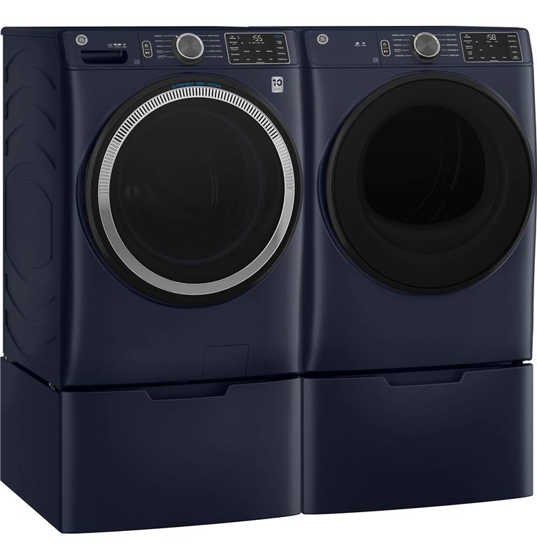 GE(R) 7.8 cu. ft. Capacity Smart Front Load Electric Dryer with Sanitize Cycle-(GFD55ESPRRS)