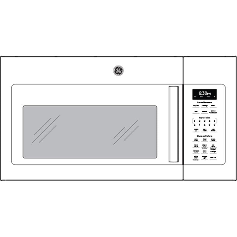 GE(R) 1.9 Cu. Ft. Over-the-Range Sensor Microwave Oven with Recirculating Venting-(JNM7196DKWW)