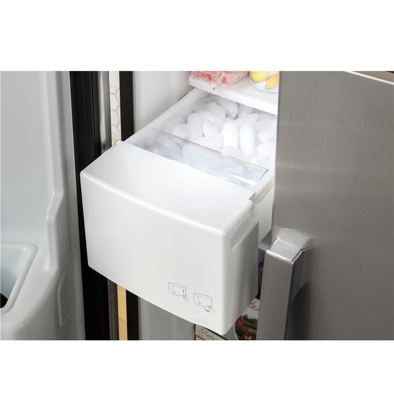 GE(R) ENERGY STAR(R) 23.0 Cu. Ft. Side-By-Side Refrigerator-(GSE23GGPWW)